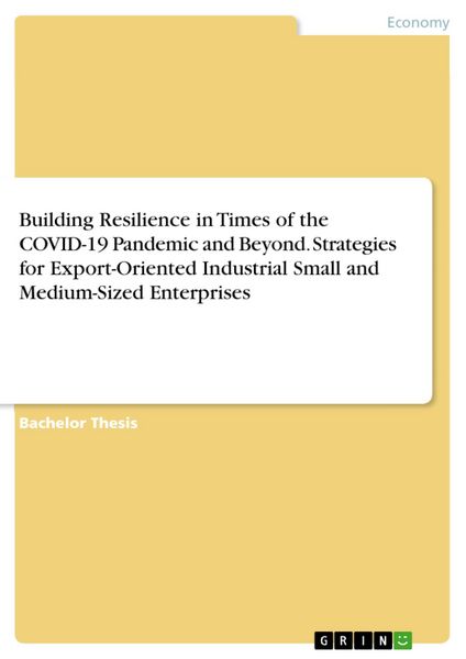 Produktbild: Building Resilience in Times of the COVID-19 Pandemic and Beyond. Strategies for Export-Oriented Industrial Small and Medium-Sized Enterprises