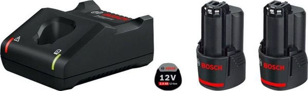 Produktbild: Bosch Professional 1600A019R8 GAL 12V-40 + 2x GBA 12V 2.0Ah Werkzeug-Akku und Ladeger&auml;t 12 V 2 Ah Li-Ion