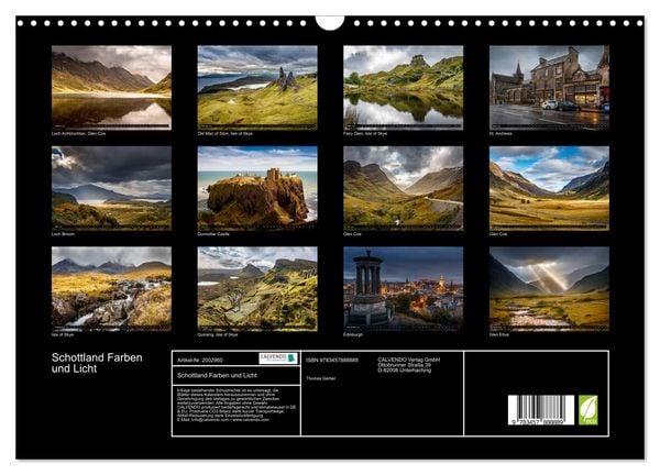 Produktbild: Schottland Farben und Licht (Wandkalender 2026 DIN A3 quer), CALVENDO Monatskalender