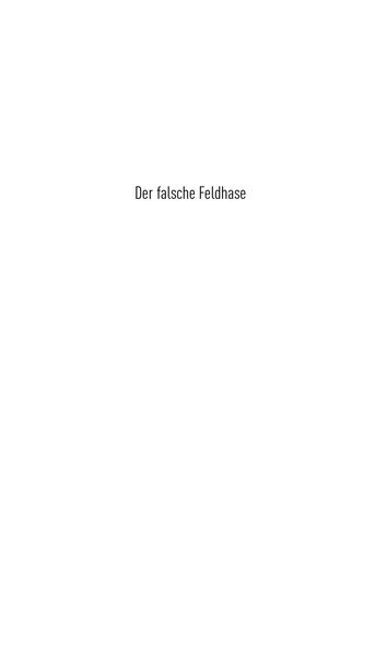 Produktbild: Der falsche Feldhase