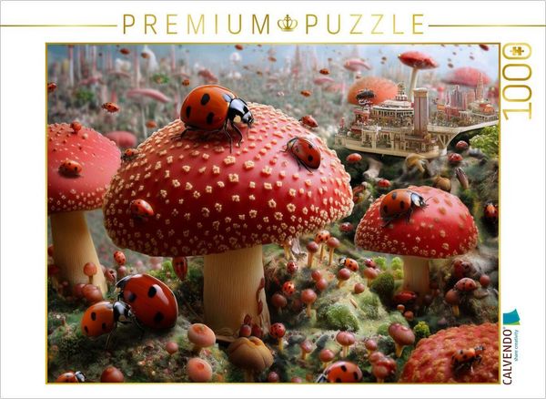 Produktbild: CALVENDO Puzzle Stadtleben auf Fliegenpilzen | 1000 Teile Lege-Gr&ouml;&szlig;e 64x48cm Foto-Puzzle f&uuml;r gl&uuml;ckliche Stunden