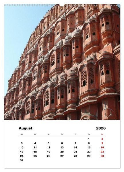 Produktbild: Indien erleben (Wandkalender 2026 DIN A2 hoch), CALVENDO Monatskalender