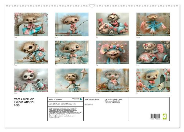 Produktbild: Vom Gl&uuml;ck, ein kleiner Otter zu sein (Wandkalender 2027 DIN A2 quer), CALVENDO Monatskalender