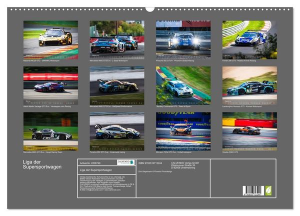 Produktbild: Liga der Supersportwagen (Wandkalender 2026 DIN A2 quer), CALVENDO Monatskalender