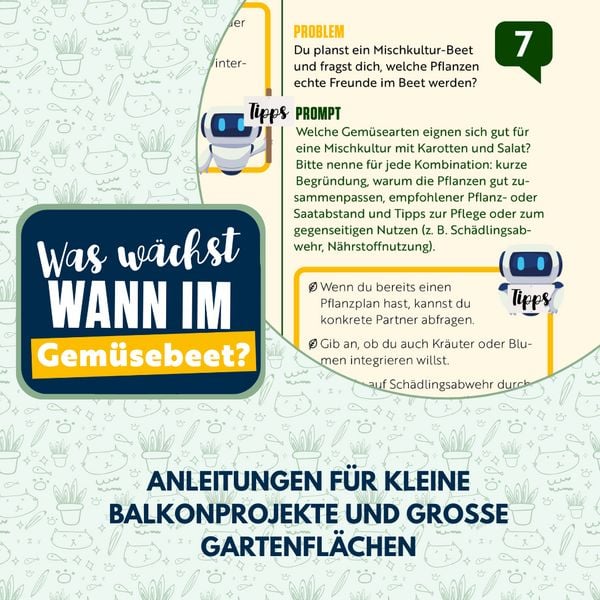 Produktbild: Clever g&auml;rtnern mit KI. 100 Prompts, die deine Pflanzen und dich aufbl&uuml;hen lassen
