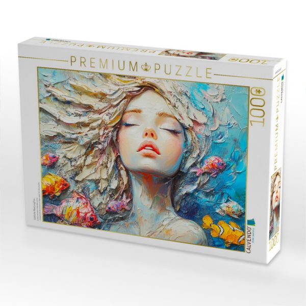 Produktbild: CALVENDO Puzzle Liebliche Meerjungfrau | 1000 Teile Lege-Gr&ouml;&szlig;e 64x48cm Foto-Puzzle f&uuml;r gl&uuml;ckliche Stunden