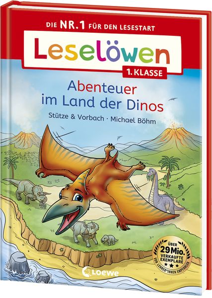 Produktbild: Lesel&ouml;wen 1. Klasse - Abenteuer im Land der Dinos