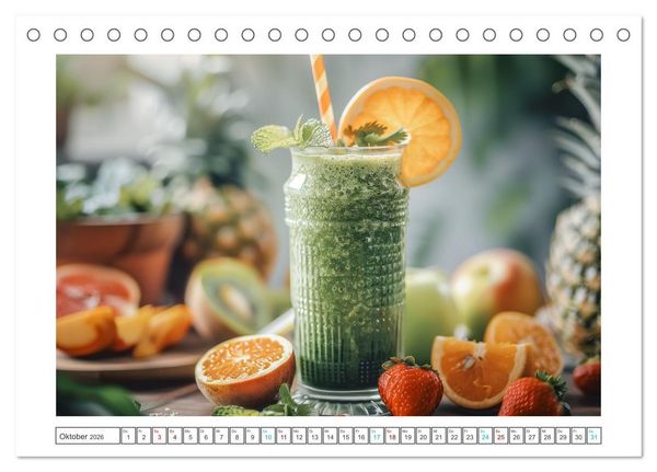 Produktbild: Leckere Smoothies (Tischkalender 2026 DIN A5 quer), CALVENDO Monatskalender