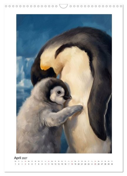 Produktbild: Pinguine - Watscheln, Kuscheln, Staunen (Wandkalender 2027 DIN A3 hoch), CALVENDO Monatskalender