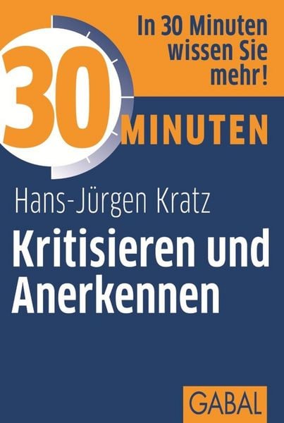 Produktbild: 30 Minuten Kritisieren und Anerkennen