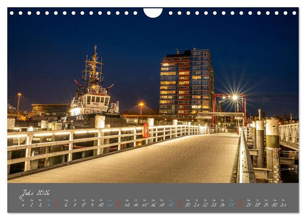 Produktbild: So sch&ouml;n ist Kiel im Dunkeln (Wandkalender 2026 DIN A4 quer), CALVENDO Monatskalender