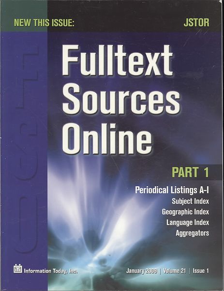 Produktbild: Fulltext Sources Online