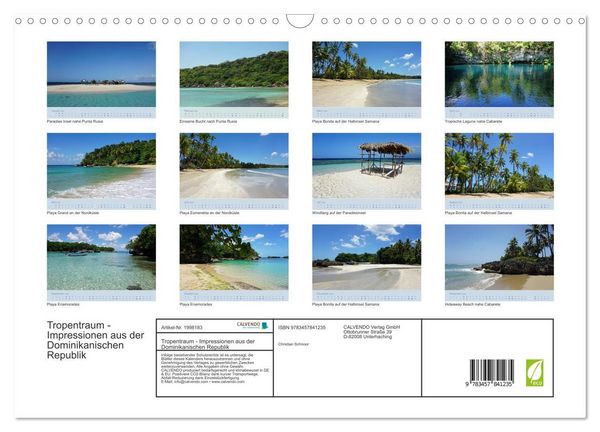 Produktbild: Tropentraum - Impressionen aus der Dominikanischen Republik (Wandkalender 2026 DIN A3 quer), CALVENDO Monatskalender