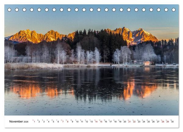 Produktbild: Kitzb&uuml;hel, Sportstadt und Wanderparadies (Tischkalender 2026 DIN A5 quer), CALVENDO Monatskalender