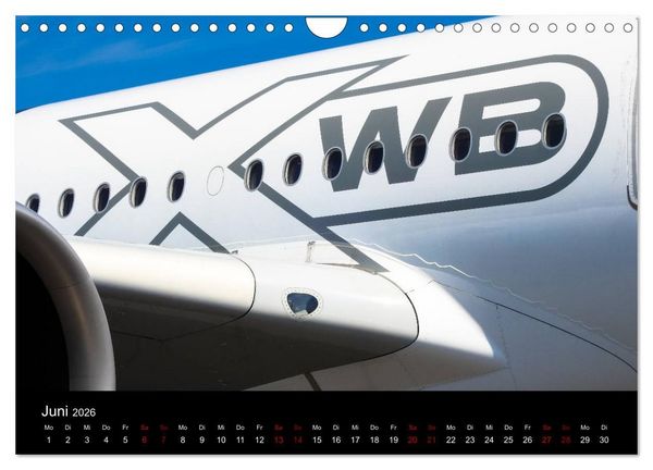 Produktbild: Airbus A350 Hautnah (Wandkalender 2026 DIN A4 quer), CALVENDO Monatskalender