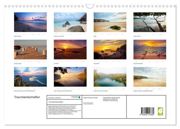 Produktbild: Traumlandschaften (Wandkalender 2026 DIN A3 quer), CALVENDO Monatskalender