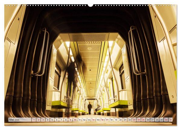 Produktbild: U-Bahn - Szenen an U-Bahnstationen in Europa und New York (Wandkalender 2026 DIN A2 quer), CALVENDO Monatskalender