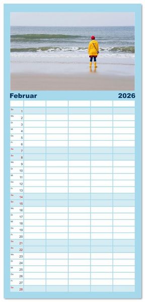 Produktbild: Familienplaner 2026 - Buntes und bl&uuml;hendes Borkum mit 5 Spalten (Wandkalender, 21 x 45 cm) CALVENDO