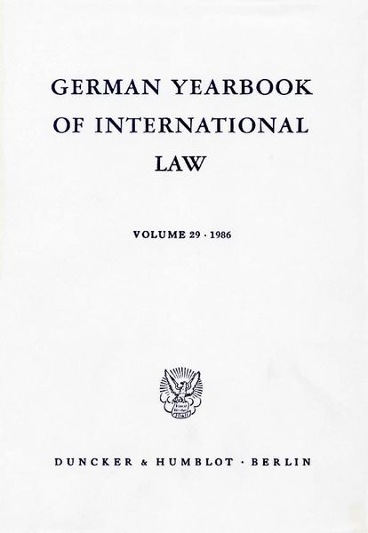 Produktbild: German Yearbook of International Law - Jahrbuch f&uuml;r Internationales Recht.