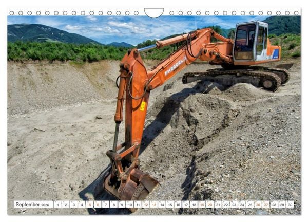 Produktbild: Baumaschinen - Maschinen auf der Baustelle (Wandkalender 2026 DIN A4 quer), CALVENDO Monatskalender