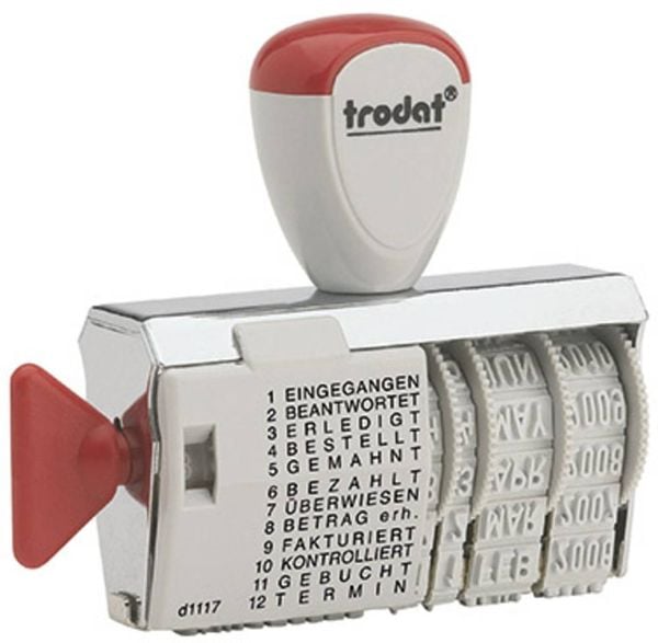 TRODAT® Wort- und Datumstempel 1117, 4 mm deutsch