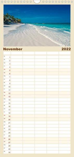 Produktbild: Familienplaner Karibu Sansibar (Wandkalender 2022 , 21 cm x 45 cm, hoch)