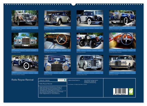 Produktbild: Rolls Royce Revival (hochwertiger Premium Wandkalender 2026 DIN A2 quer), Kunstdruck in Hochglanz