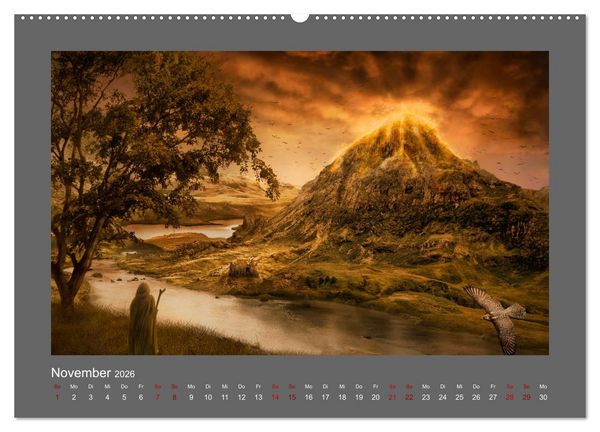 Produktbild: Weg des Zauberers (hochwertiger Premium Wandkalender 2026 DIN A2 quer), Kunstdruck in Hochglanz