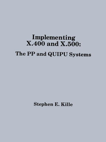 Produktbild: Implementing X.400 and X.500