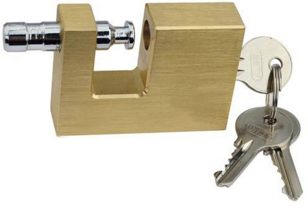 Produktbild: Br&uuml;der Mannesmann M41360 Vorh&auml;ngeschloss 60 mm gleichschlie&szlig;end Gold Profilzylinder-Vorhangschloss