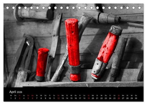 Produktbild: Blickfang in Rot (Tischkalender 2026 DIN A5 quer), CALVENDO Monatskalender