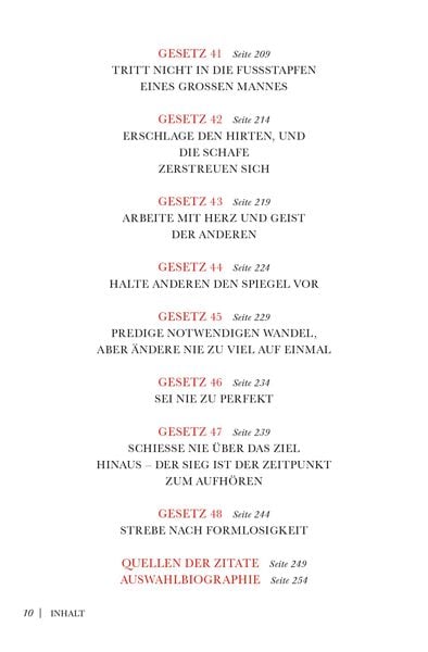 Greene, Power, 48 Gesetze der Macht