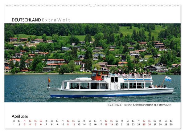 Produktbild: Wei&szlig;blaue Impressionen vom Tegernsee (hochwertiger Premium Wandkalender 2026 DIN A2 quer), Kunstdruck in Hochglanz