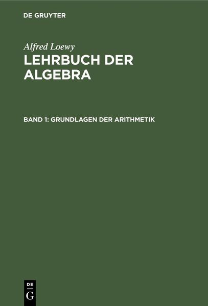 Produktbild: Grundlagen der Arithmetik
