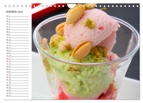 Produktbild: Gourmandises glac&eacute;es (Calendrier mural 2026 DIN A4 vertical), CALVENDO calendrier mensuel