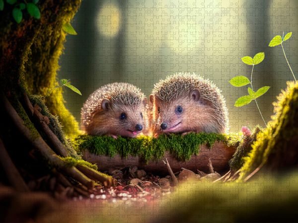 Produktbild: CALVENDO Puzzle Igel | 1000 Teile Lege-Gr&ouml;&szlig;e 64x48cm Foto-Puzzle f&uuml;r gl&uuml;ckliche Stunden
