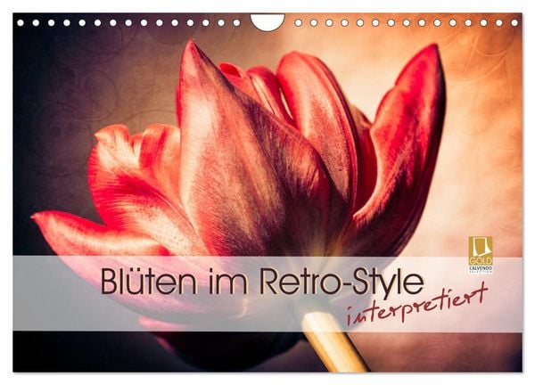 Produktbild: Bl&uuml;ten im Retro-Style (Wandkalender 2026 DIN A4 quer), CALVENDO Monatskalender