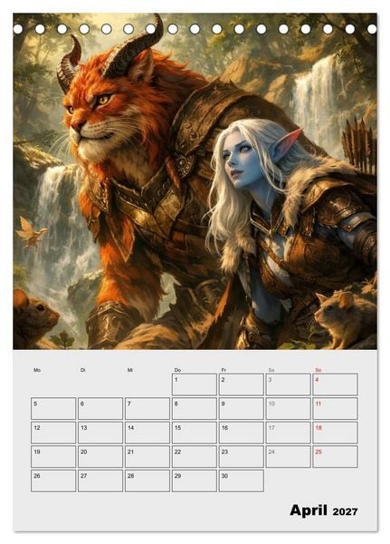 Produktbild: Mythische Gef&auml;hrten (Tischkalender 2027 DIN A5 hoch), CALVENDO Monatskalender