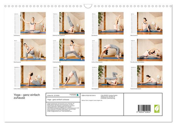 Produktbild: Yoga - ganz einfach zuhause (Wandkalender 2026 DIN A3 quer), CALVENDO Monatskalender