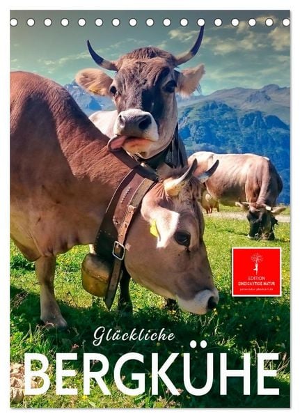 Produktbild: Gl&uuml;ckliche Bergk&uuml;he (Tischkalender 2026 DIN A5 hoch), CALVENDO Monatskalender