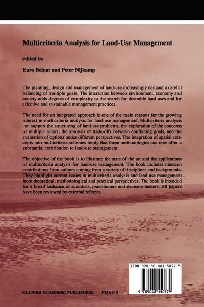 Produktbild: Multicriteria Analysis for Land-Use Management