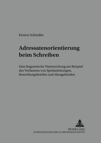 Produktbild: Adressatenorientierung beim Schreiben