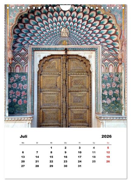 Produktbild: Indien erleben (Wandkalender 2026 DIN A4 hoch), CALVENDO Monatskalender
