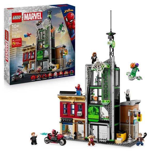 Produktbild: LEGO ǀ Marvel 76324 Spider-Man vs. Oscorp, Superhelden Spielzeug Kinder