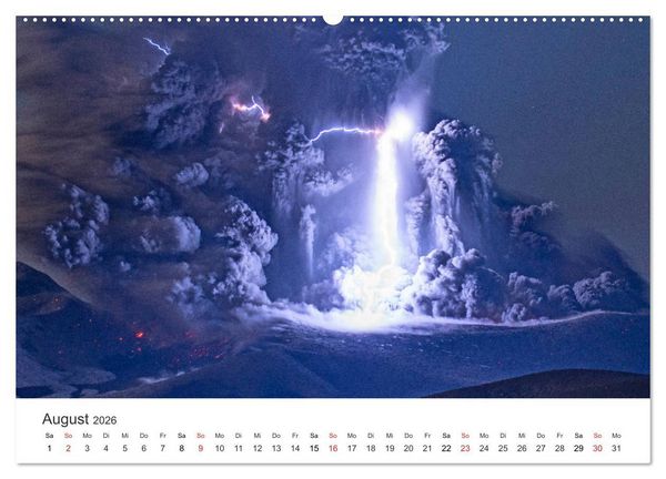 Produktbild: Vulkane 2026 (Wandkalender 2026 DIN A2 quer), CALVENDO Monatskalender