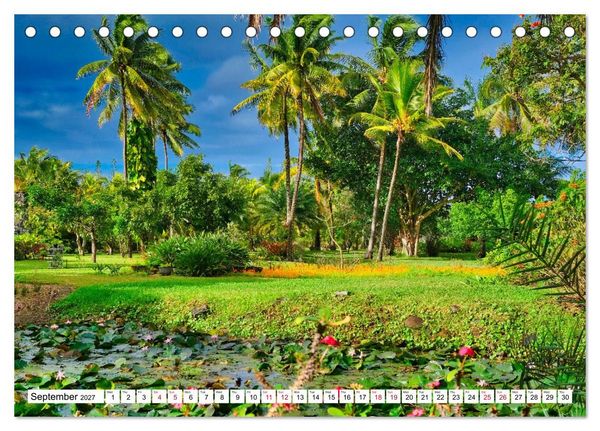 Produktbild: Mauritius - Holiday island in the Indian Ocean (Desk Calendar 2027 DIN A5 landscape), CALVENDO 12 Month DeskCalendar