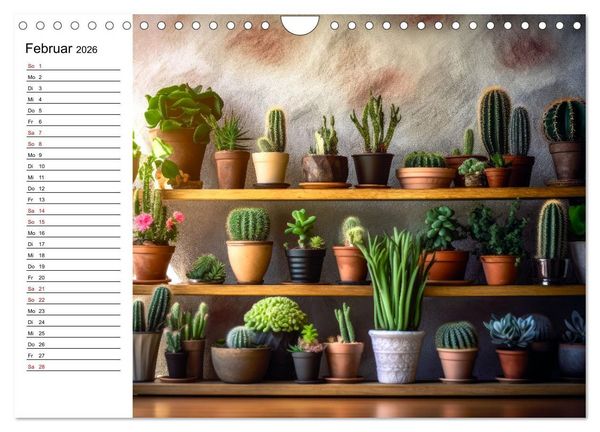 Produktbild: Kaktuszauberland (Wandkalender 2026 DIN A4 quer), CALVENDO Monatskalender