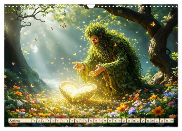 Produktbild: M&auml;rchenhafte Magie &ndash; Jahresmonate im Zeichen der Natur (Wandkalender 2026 DIN A3 quer), CALVENDO Monatskalender
