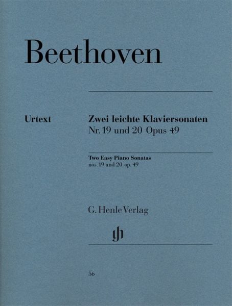 Produktbild: Ludwig van Beethoven - Zwei leichte Klaviersonaten g-moll Nr. 19 und G-dur Nr. 20 op. 49