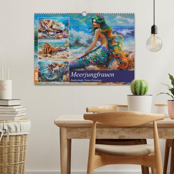 Produktbild: Meerjungfrauen. Zauberhafte Nixen-Paintings (Wandkalender 2026 DIN A3 quer), CALVENDO Monatskalender